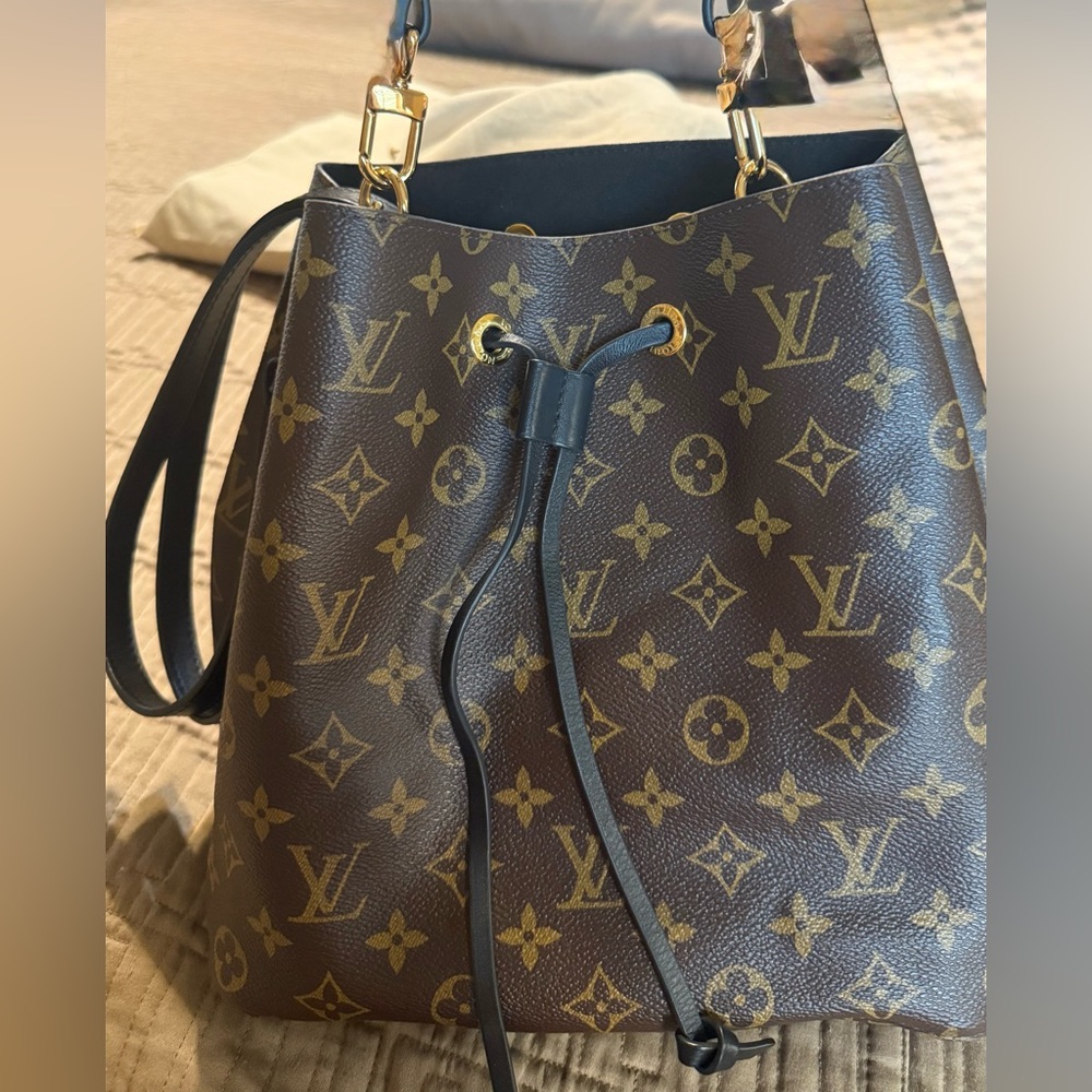 Louis Vuitton Brown Monogram Canvas Drawstring Crossbody Bag